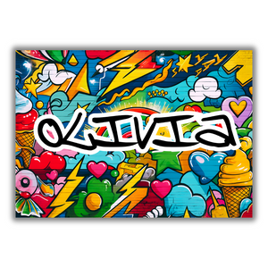 Kids Graffiti Print - Personalised A4