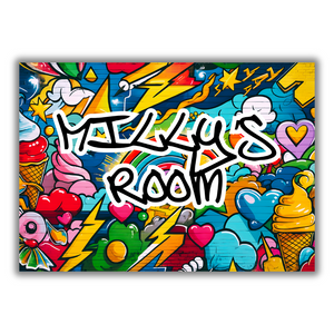 Kids Graffiti Print - Personalised A4