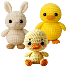 Load image into Gallery viewer, 3 Crochet Cuties - Amigurumi - Full Patterns, Pictures &amp; Instructions!