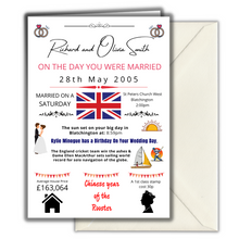 Load image into Gallery viewer, On The Day You Were Married - Personalised Print
