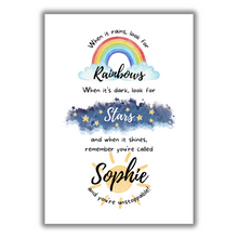 Load image into Gallery viewer, Sunshine, Stars &amp; Rainbows - Inspiring Print For Kids