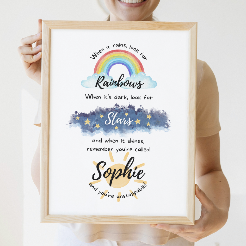 Sunshine, Stars & Rainbows - Inspiring Print For Kids