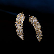 Load image into Gallery viewer, Sparkling Angel Feather Earrings