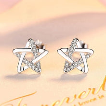 Load image into Gallery viewer, 925 Sterling Star Earrings