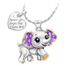 Load image into Gallery viewer, The Cute Never Forget Elephant Necklace
