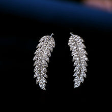 Load image into Gallery viewer, Sparkling Angel Feather Earrings