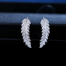 Load image into Gallery viewer, Sparkling Angel Feather Earrings