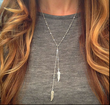 Load image into Gallery viewer, 2 Angel Feathers Necklace