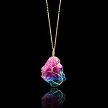 Load image into Gallery viewer, Rainbow Quartz Crystal Necklace