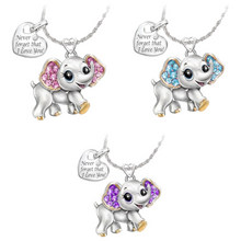 Load image into Gallery viewer, The Cute Never Forget Elephant Necklace