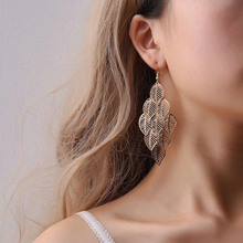 Load image into Gallery viewer, Boho Natural Leaf Earrings