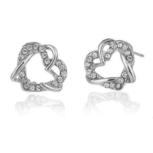 Load image into Gallery viewer, Entwined Double Heart Earrings