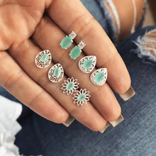 Load image into Gallery viewer, Sapphire Boho Earring Set
