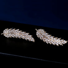 Load image into Gallery viewer, Sparkling Angel Feather Earrings