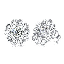 Load image into Gallery viewer, Eternal Flower Studs - 925 Silver Earrings