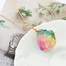 Load image into Gallery viewer, Rainbow Quartz Crystal Necklace