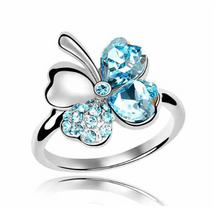 Load image into Gallery viewer, Lucky Clover Crystal Ring