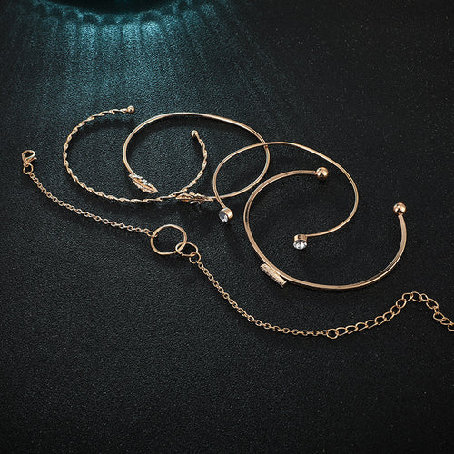 5 Piece Angel Feather Bracelet Set