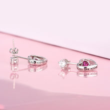 Load image into Gallery viewer, 925 Silver &amp; Rose Heart Earrings