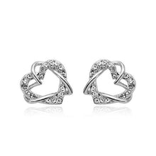 Load image into Gallery viewer, Entwined Double Heart Earrings