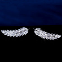Load image into Gallery viewer, Sparkling Angel Feather Earrings