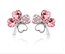 Load image into Gallery viewer, Lucky Clover Crystal Earrings
