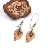 Load image into Gallery viewer, Wooden Leaves Boho Earrings