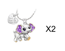 Load image into Gallery viewer, The Cute Never Forget Elephant Necklace