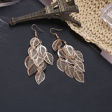 Load image into Gallery viewer, Boho Natural Leaf Earrings