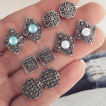 Load image into Gallery viewer, 5 Pairs of Vintage Boho Earrings