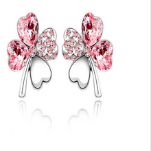 Load image into Gallery viewer, Lucky Clover Crystal Earrings