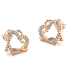 Load image into Gallery viewer, Entwined Double Heart Earrings
