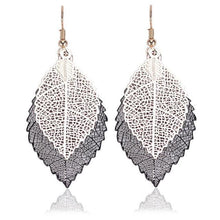 Load image into Gallery viewer, Double Layer Leaf Earrings