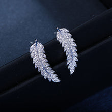 Load image into Gallery viewer, Sparkling Angel Feather Earrings