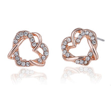 Load image into Gallery viewer, Entwined Double Heart Earrings