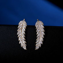 Load image into Gallery viewer, Sparkling Angel Feather Earrings