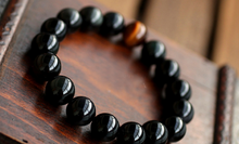 Load image into Gallery viewer, Powerful Black Onyx with Tiger Eye Bead Bracelet