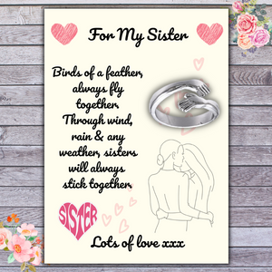 The Sister Hug & Message Card