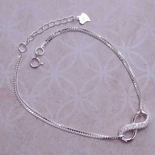 Infinite Loop of Love - 925 Silver Bracelet