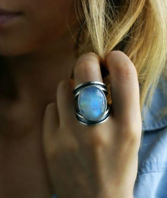 Colourful Moonstone Ring
