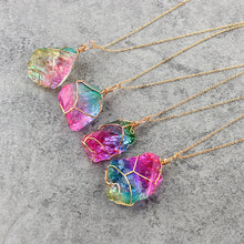 Load image into Gallery viewer, Rainbow Quartz Crystal Necklace