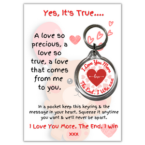 Love You More Keyring & Message Card