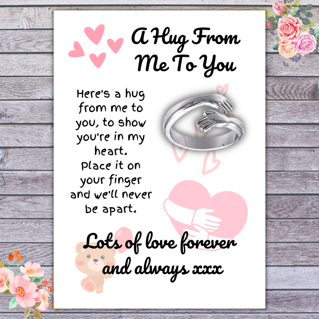 A Hug From Me To You - Ring & Message Card