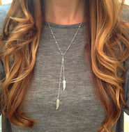 2 Angel Feathers Necklace