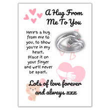 Load image into Gallery viewer, A Hug From Me To You - Ring &amp; Message Card