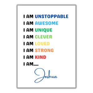The Unstoppable - Positive Affirmation Print