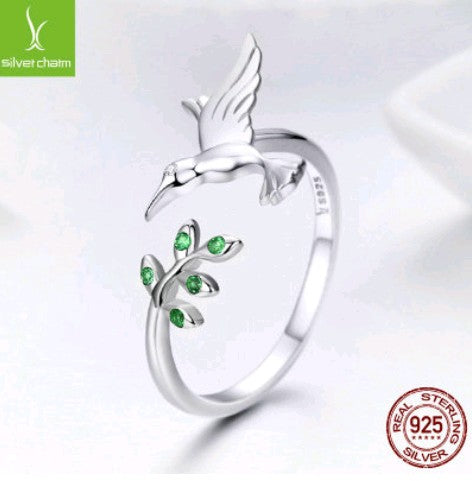 Humming Bird of Love & Peace - Adjustable Ring