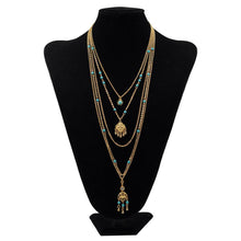 Load image into Gallery viewer, Multi Layer Boho Golden or Silver Necklace