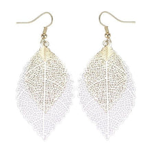 Load image into Gallery viewer, Double Layer Leaf Earrings