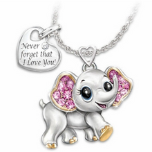 Load image into Gallery viewer, The Cute Never Forget Elephant Necklace